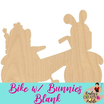 Bike w bunnies blank