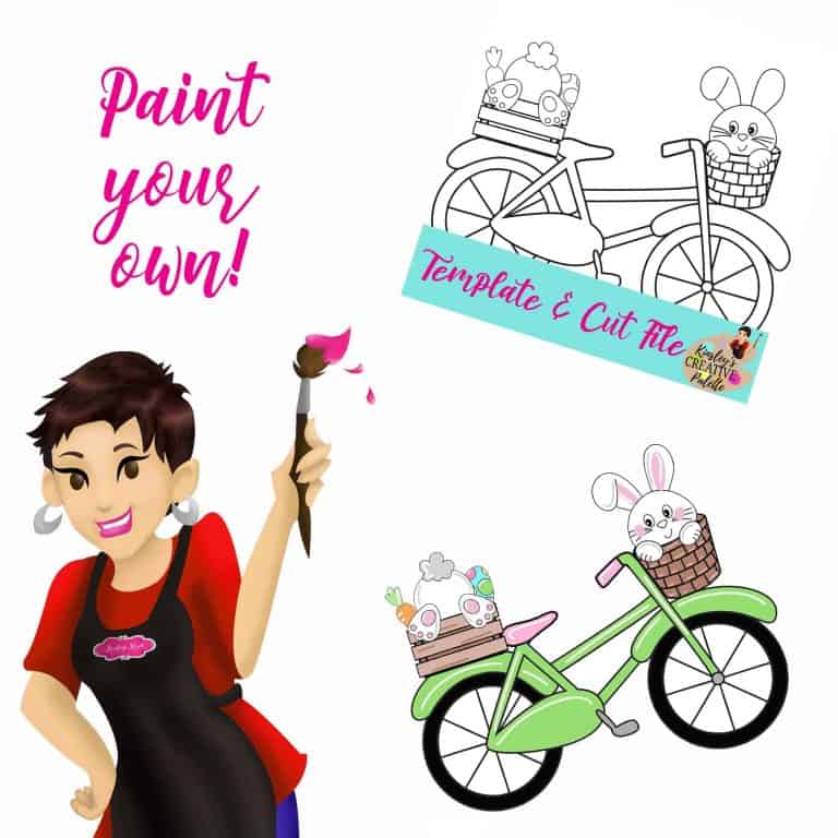Bike w bunnies paint your own