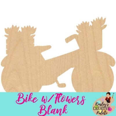 Bike w flowers blank