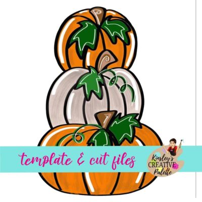 Pumpkin Stack Door Hanger Template (Downloadable)