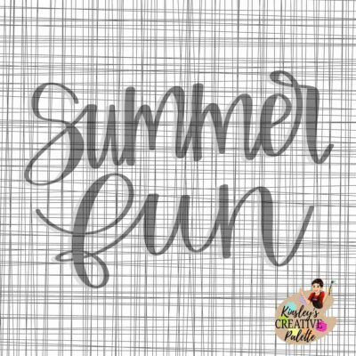 Summer fun lettering template
